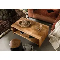 MASSIVMOEBEL24.DE MASSIVMOEBEL24 Couchtisch Wildeiche 120x70x45 natur geölt PURE OAK #308
