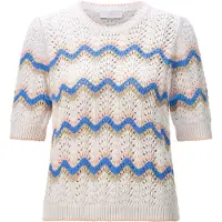 Rich & royal (4) Crew NK Ajour Striped soft papaya soft papaya S
