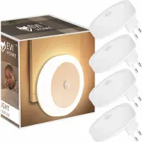 Evi LED-Nachtlampe für Kontakt mit dem Dämmerungs-Bewegungsmelder SET à 4 Stück