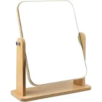 OEM Großer rechteckiger Tischspiegel mit 360-Grad-Drehung, 1 Stück, 24,5 x 19,5 cm