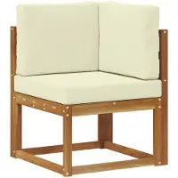 vidaXL Outdoor-Sofagarnitur 6 stk. Natur und Creme Polyester