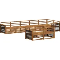 vidaXL Outdoor-Sofagarnitur 8 Stk. Natur