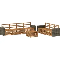 vidaXL Sofagarnituren 8 stk. Natur Massivholz Akazie