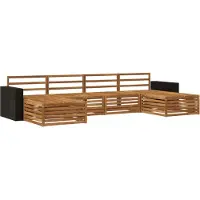 vidaXL Outdoor-Sofagarnitur 6 stk. Natur Massivholz Akazie