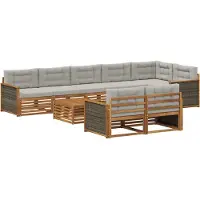 vidaXL Outdoor-Sofagarnitur mit Kissen 9 pcs