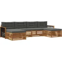 vidaXL Sofagarnituren mit Kissen 6 pcs Massivholz Akazie