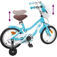 vidaXL Kinderfahrrad 12 Zoll für 2-4 Jahre alt Himmelblau