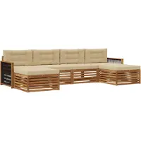 vidaXL Sofagarnituren mit Kissen 6 pcs Massivholz Akazie