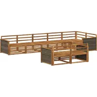 vidaXL Outdoor-Sofagarnitur 8 Stk. Natur