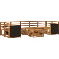 vidaXL Outdoor-Sofagarnitur 8 pcs Natur Massivholz Akazie