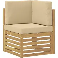 vidaXL Outdoor-Sofagarnitur 8 pcs Weiß und Beige 59 x 59 x 37 cm