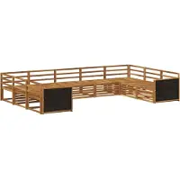 vidaXL Outdoor-Sofagarnitur 9 Stk. Natur Massivholz Akazie