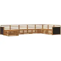 vidaXL Outdoor-Sofagarnitur 8 stk. Natur Massivholz Akazie