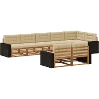 vidaXL Outdoor-Sofagarnitur 8 stk. Natur und Beige