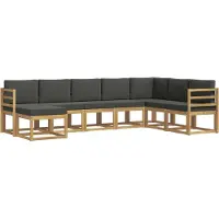 vidaXL Outdoor-Sofagarnitur mit Kissen 8 pcs Weiß und Anthrazit