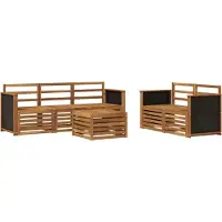 vidaXL Outdoor-Sofagarnitur 6 stk. Natur Massivholz Akazie