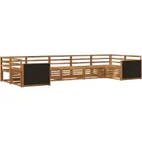 vidaXL Outdoor-Sofagarnitur 7 Stk. Natur Massivholz Akazie