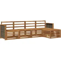 vidaXL Outdoor-Sofagarnitur 5 stk. Natur