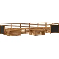 vidaXL Outdoor-Sofagarnitur 8 Stk. Natur