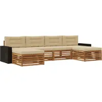 vidaXL Sofagarnituren mit Kissen 6 pcs Massivholz Akazie