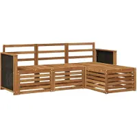 vidaXL Outdoor-Sofagarnitur 4 stk. Natur