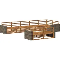 vidaXL Outdoor-Sofagarnitur 8 Stk. Natur