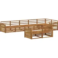 vidaXL Outdoor-Sofagarnitur 8 pcs Natur