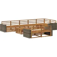 vidaXL Outdoor-Sofagarnitur 9 pcs