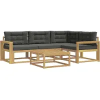 vidaXL Outdoor-Sofagarnitur 5 stk. Weiß und Anthrazit Polyester