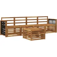 vidaXL Outdoor-Sofagarnitur 5 Stk. Natur Massivholz Akazie