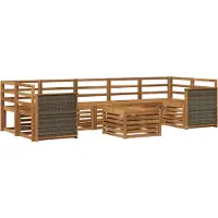 vidaXL Outdoor-Sofagarnitur 8 stk. Natur Massivholz Akazie