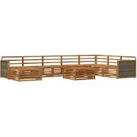 vidaXL Outdoor-Sofagarnitur 9 Stk. Natur Massivholz Akazie