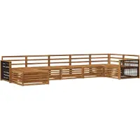 vidaXL Outdoor-Sofagarnitur 7 Stk. Natur