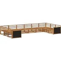 vidaXL Sofagarnituren 10 pcs Massivholz Akazie