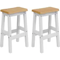 vidaXL Hoher Barhocker EKAI 2 stk. Weiß 40 x 29 x 63 cm