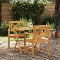 vidaXL Möbel Bank Outdoor 2 pcs Natur 56 x 55,5 x 90 cm Massivholz AkazieGartenstühle - Gartenstühle c6988