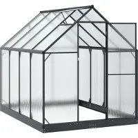 vidaXL Garten Gewächshaus 185 x 243,5 x 207 cm