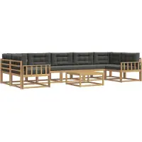 vidaXL Outdoor-Sofagarnitur 6 stk. Weiß und Anthrazit