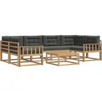 vidaXL Outdoor-Sofagarnitur mit Kissen 5 pcs Weiß und Anthrazit