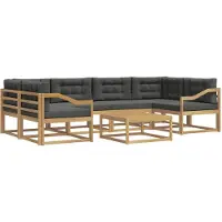 vidaXL Outdoor-Sofagarnitur 5 Stk. Weiß und Anthrazit