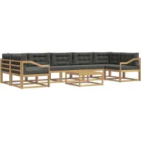 vidaXL Outdoor-Sofagarnitur 6 stk. Weiß und Anthrazit
