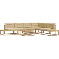 vidaXL Outdoor-Sofagarnitur mit Kissen Weiß 79 x 79 x 37 cm Polyester