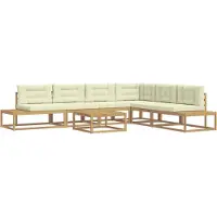vidaXL Outdoor-Sofagarnitur mit Kissen Weiß 79 x 79 x 37 cm Polyester