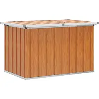vidaXL Außenlagerbox Holz 109 x 67 x 65 cm Verzinkter Stahl