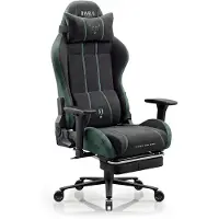 Diablo Chairs X-One 2.0 Gaming Stuhl aus Stoff, ergonomischer Bürostuhl, Drehstuhl Size Normal Schwarz-Grün