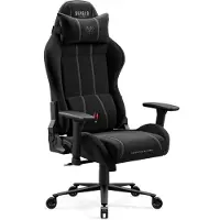Diablo Chairs X-One 2.0 Gaming Stuhl aus Stoff, ergonomischer Bürostuhl, Drehstuhl Size Normal Schwarz