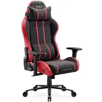 Diablo Chairs X-One 2.0 Gaming Stuhl aus Stoff, ergonomischer Bürostuhl, Drehstuhl Size King Schwarz und Rot