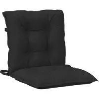 vidaXL Niedriglehner Stuhlkissen Set 2 pcs Melange Schwarz