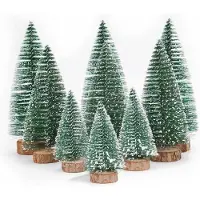 OEM Kunstliche Mini-Weihnachtsbäume - Miniatur Kunstweihnachtsbaum mit Schneeeffekt (3 Größen)