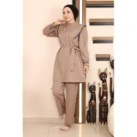 Turkishsouq Stripe Detailed Anzug Nerz